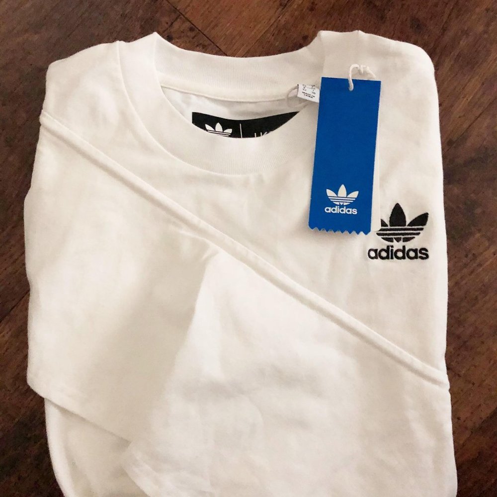 NWT!Adidas X J Koo Tiered Ruffle White Top - Picture 7 of 9